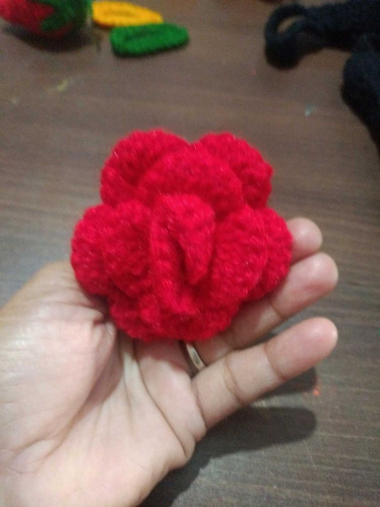 Red Rose Hair Clip