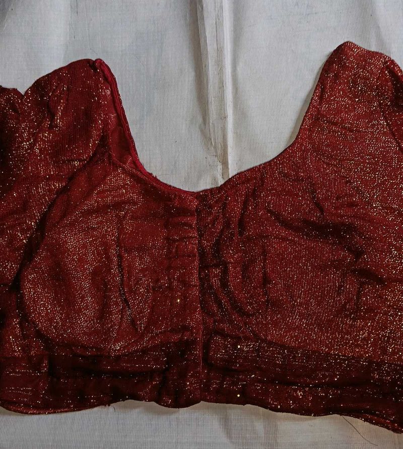 Maroon Shimmer Blouse
