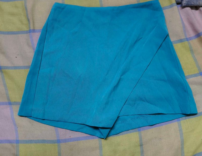 Teal Wrap Skort