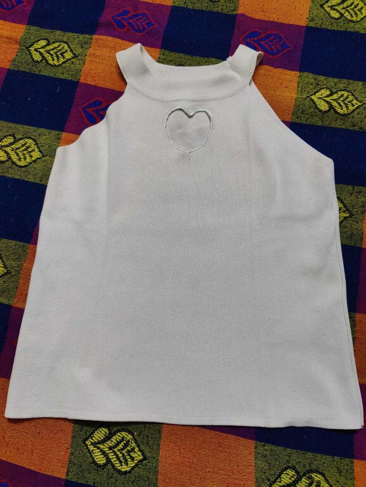 Cute Heart Cutout Tank Top