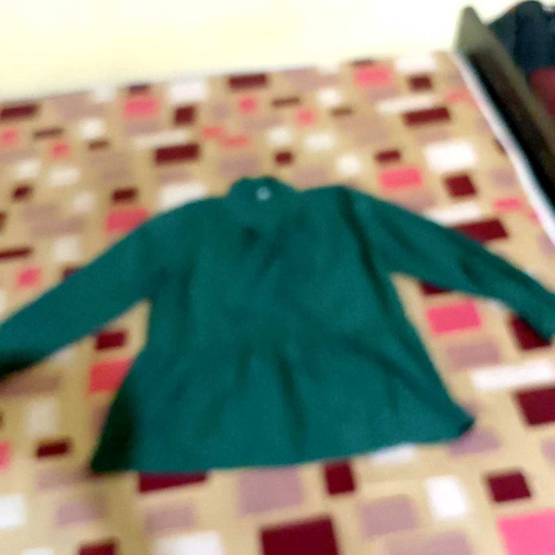 Green Long Sleeve Top