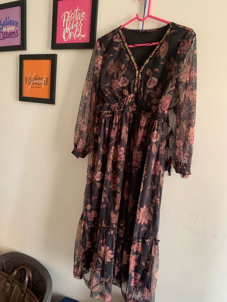 Floral Print Midi Dress