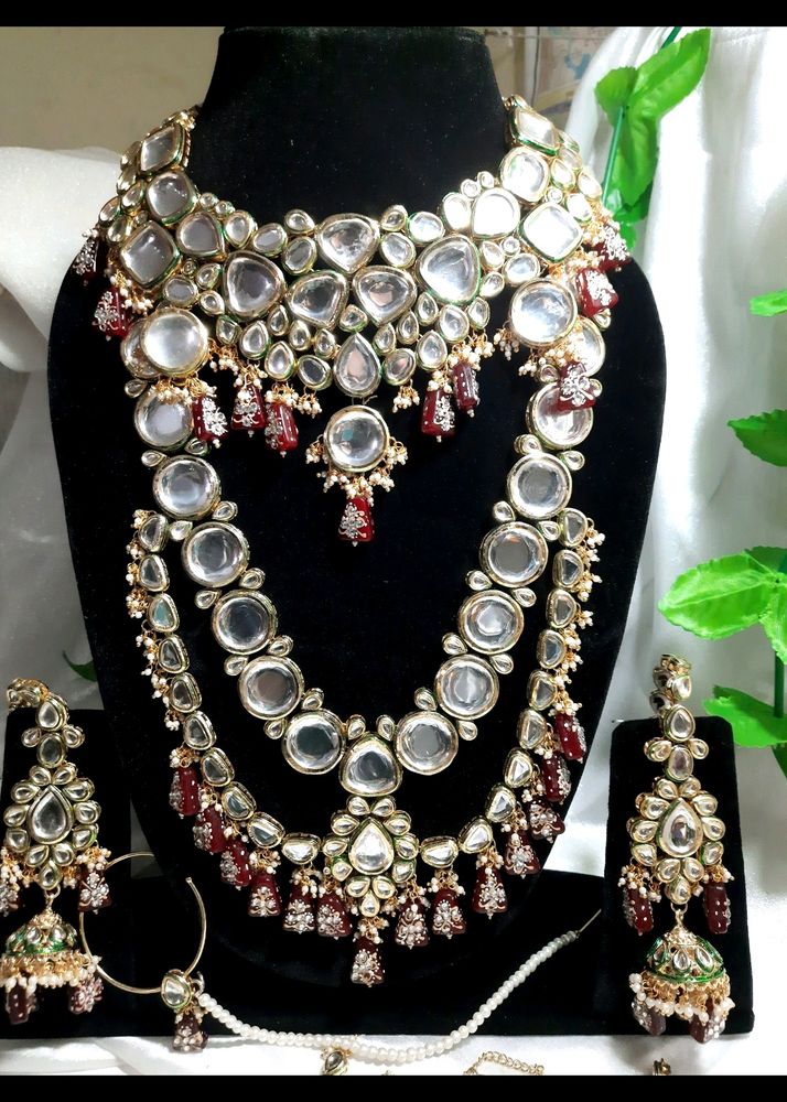 Meenakari Bridal Jewellery (Marron)