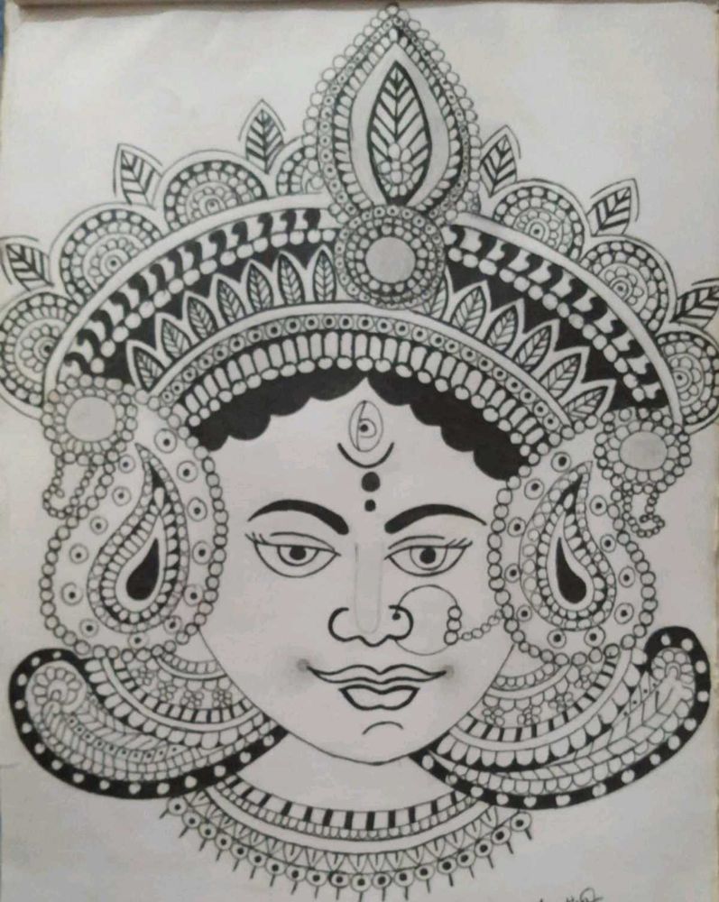 Maa Durga Drawing