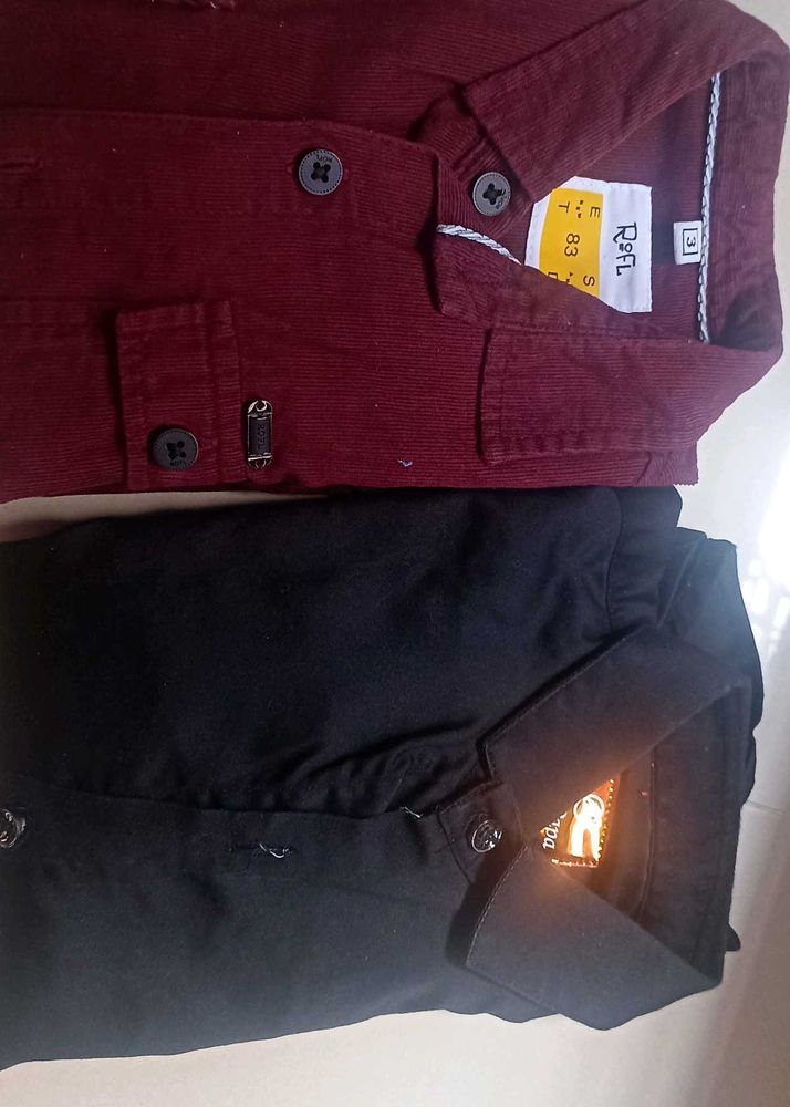 Stylish Shirts - Maroon &amp; Black