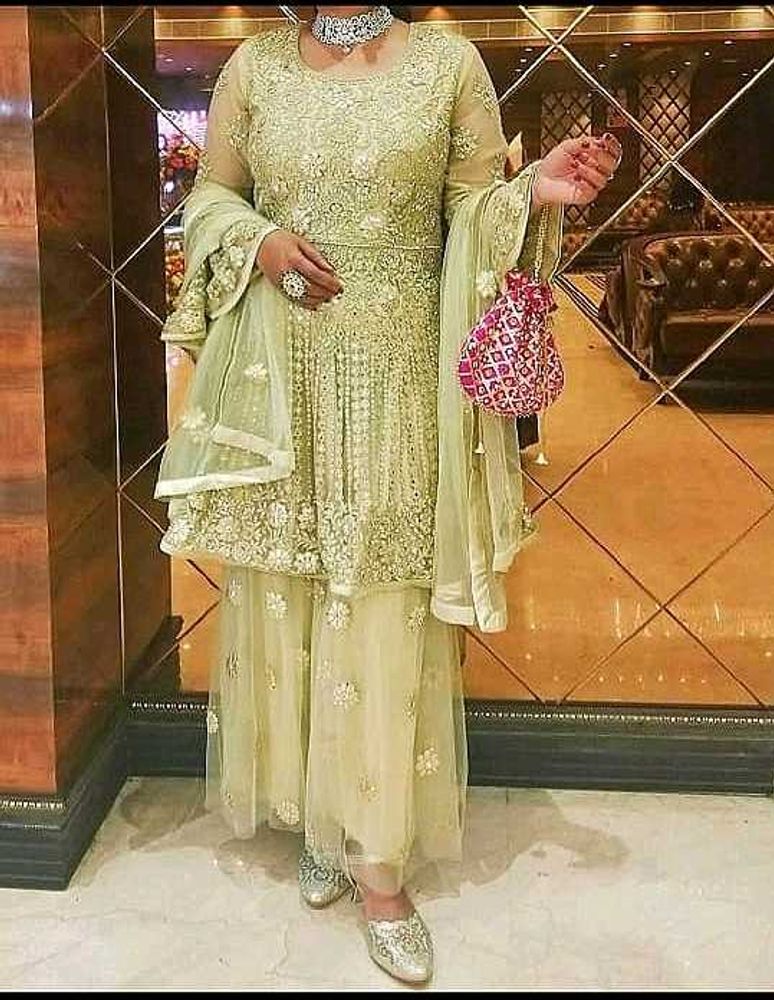 Heavy Embroidered Sharara Set