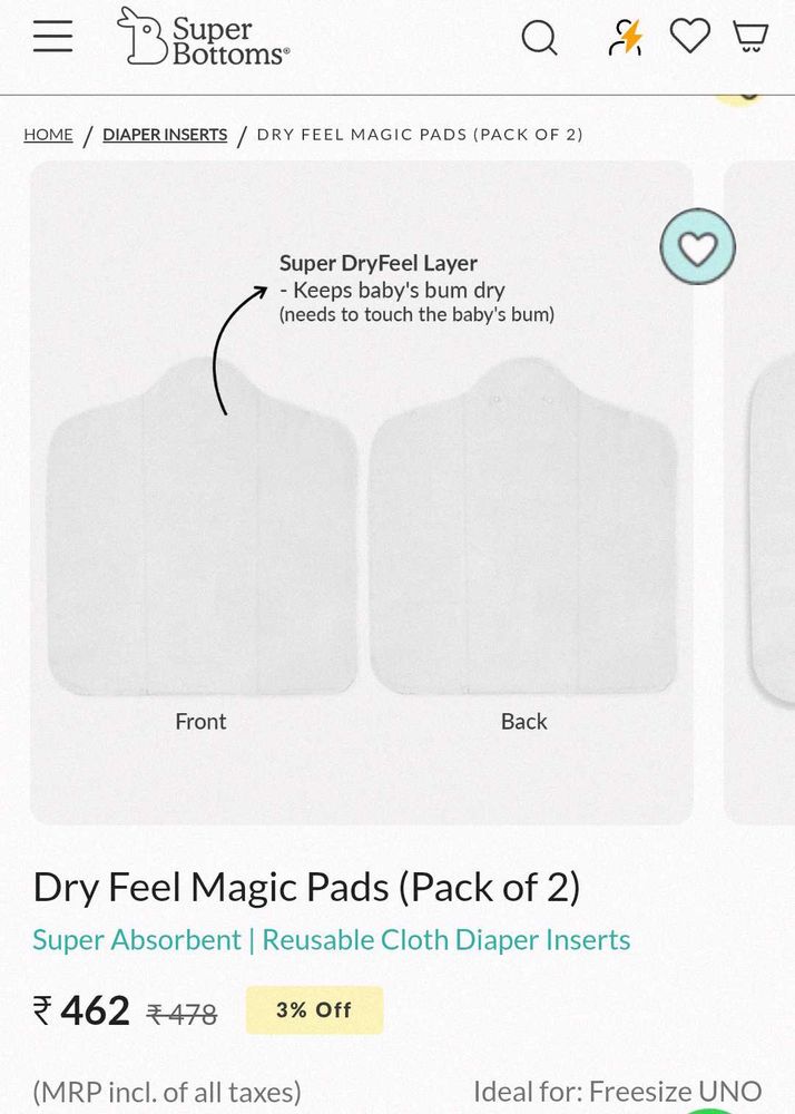 Dry Feel Magic Pad And Booster