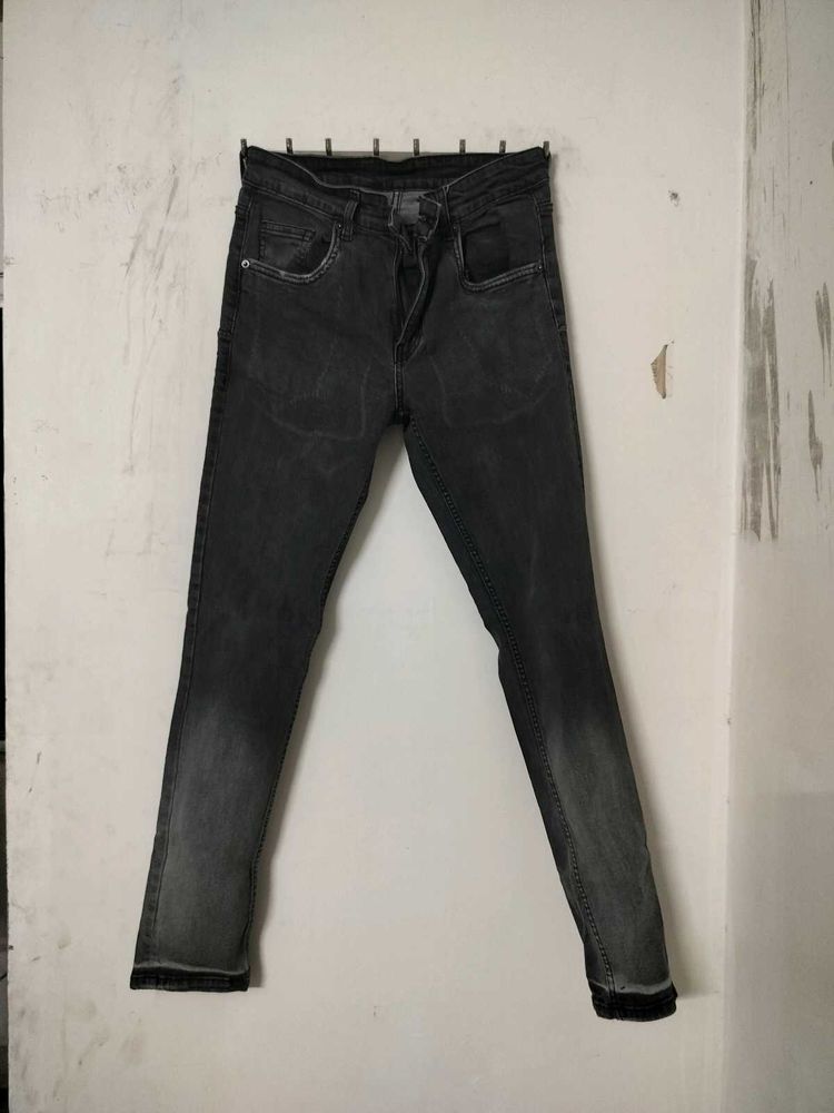 Men&#39;s Grey Faded Jeans