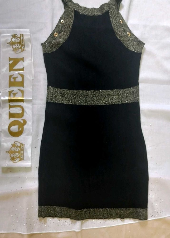 Black &amp; Gold Party Dress