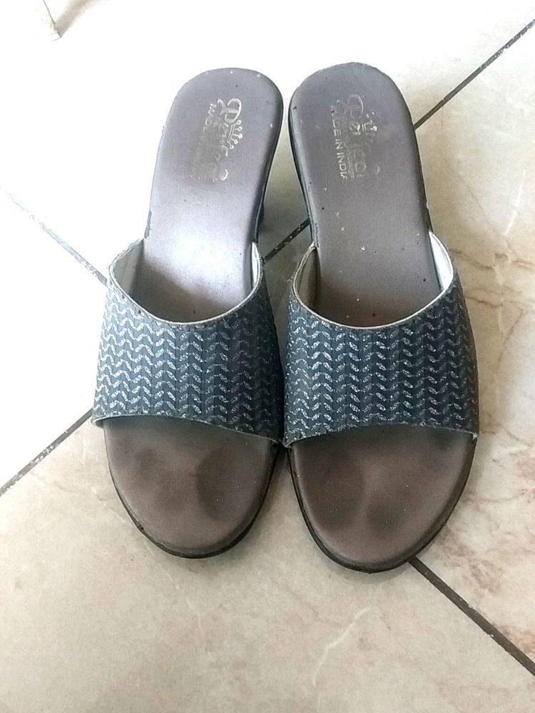 Grey Silver Heels