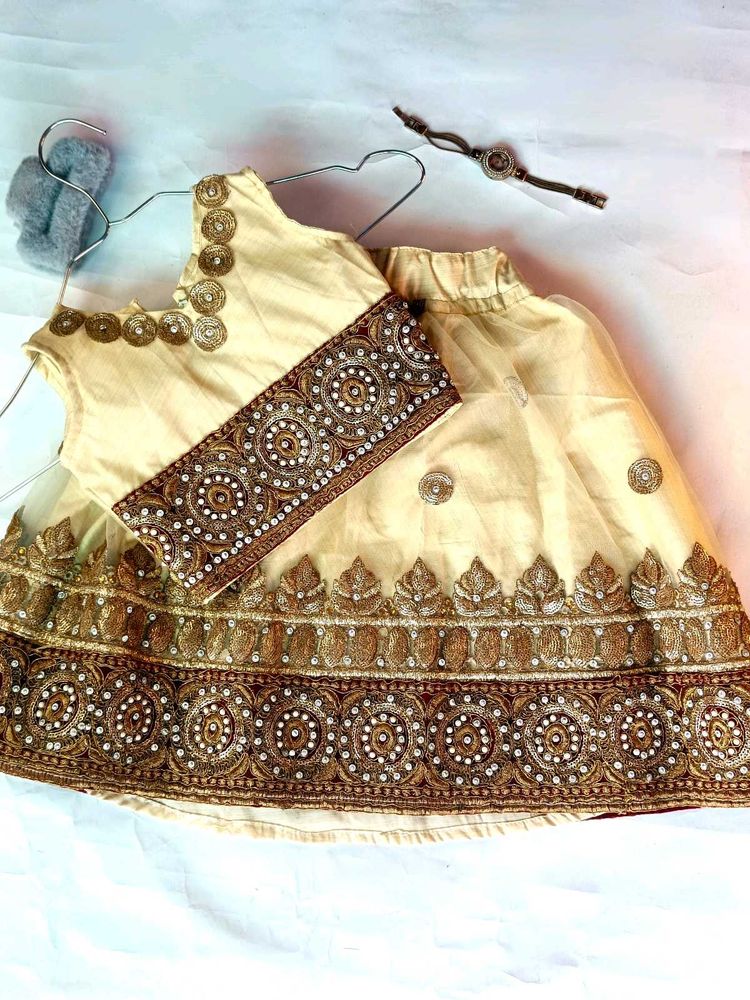 cream baby girl lehenga ✨❤️