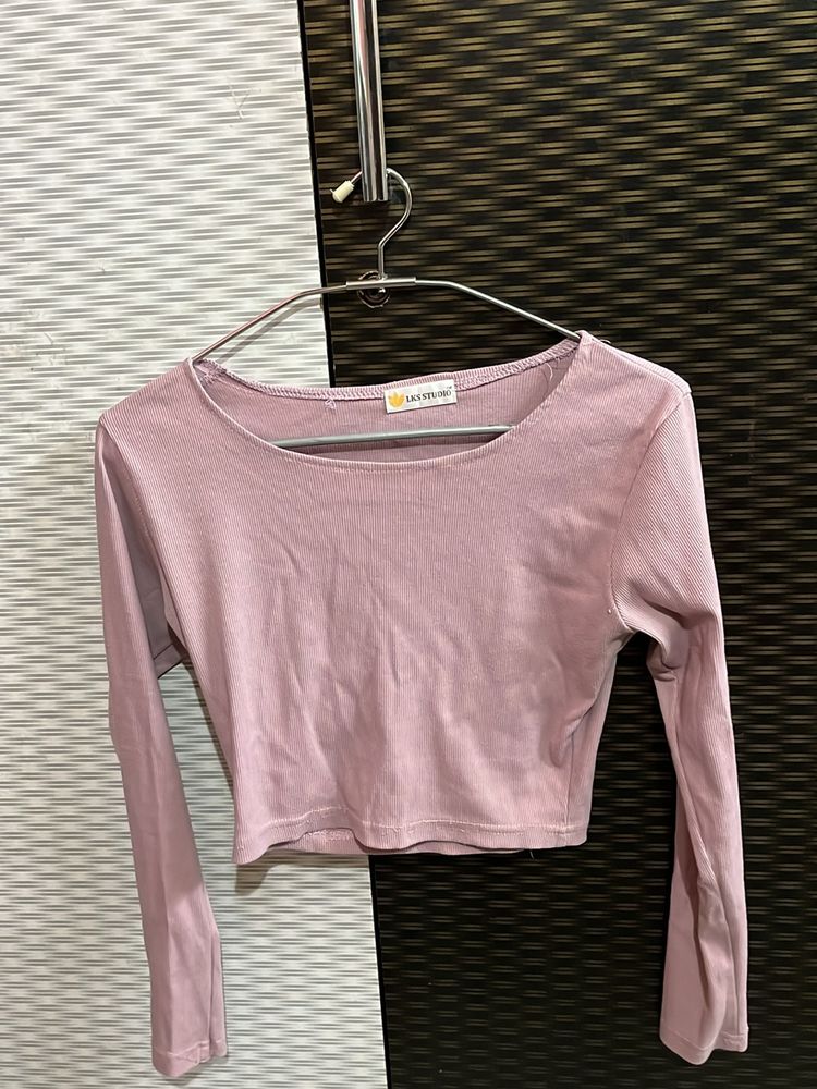 Pink Full Sleeve Chic Top