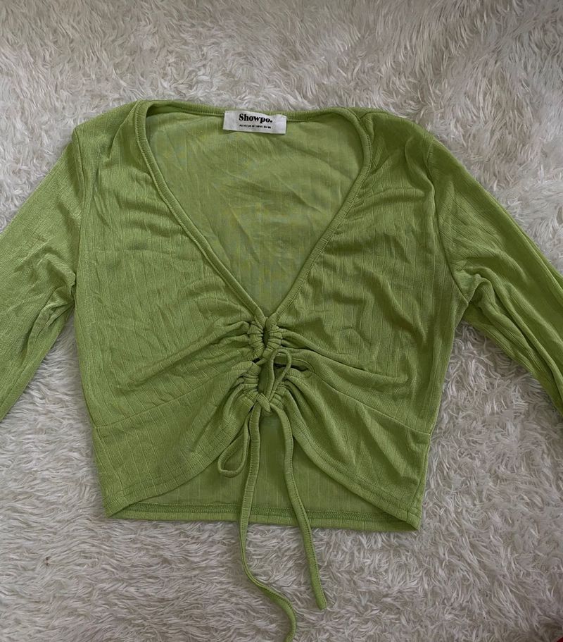 Green Long Sleeve Top