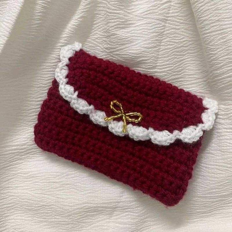 Cutestt 🌸 Crochet Wallet 💝 keychain 🎀 and phone