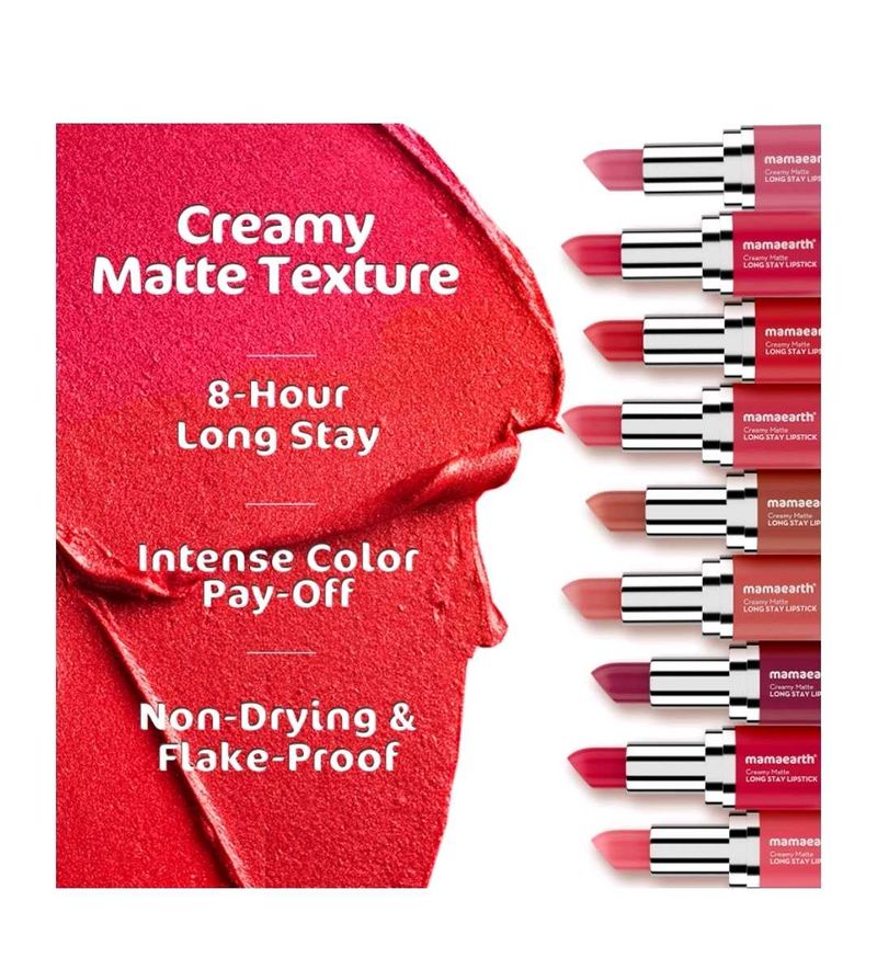 Mamaearth Matte Long Stay Lipstick Pack Of 2f