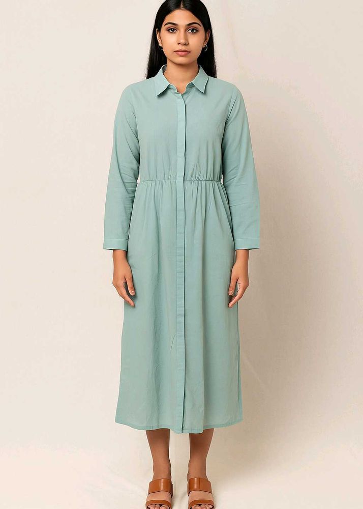 Mint Green Shirt Dress
