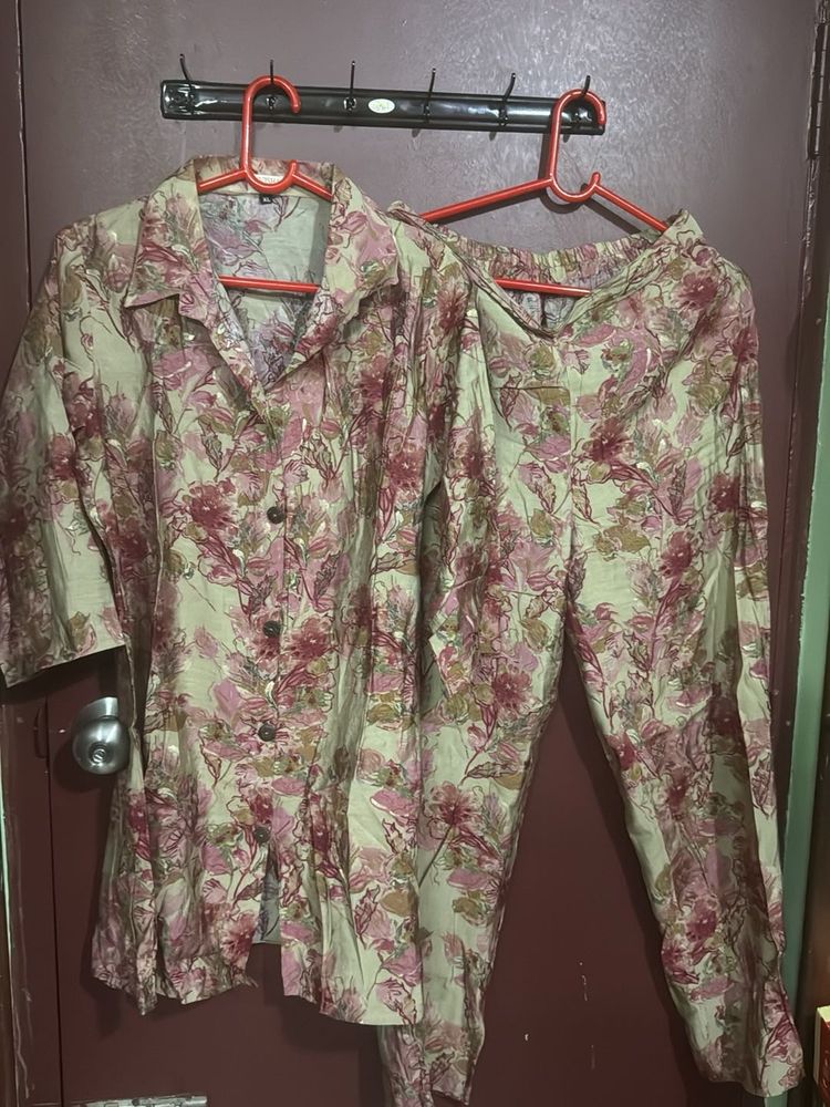 Floral Print Pajama Set