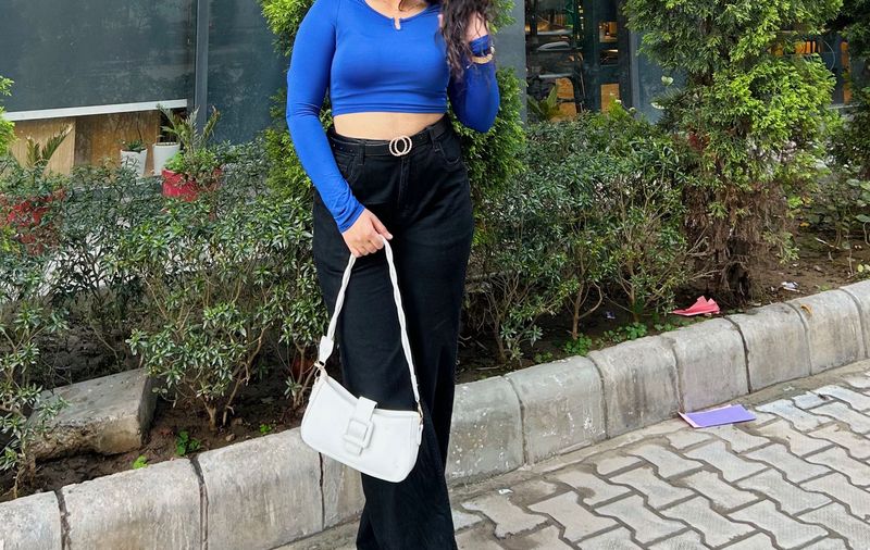 Blue Crop Top