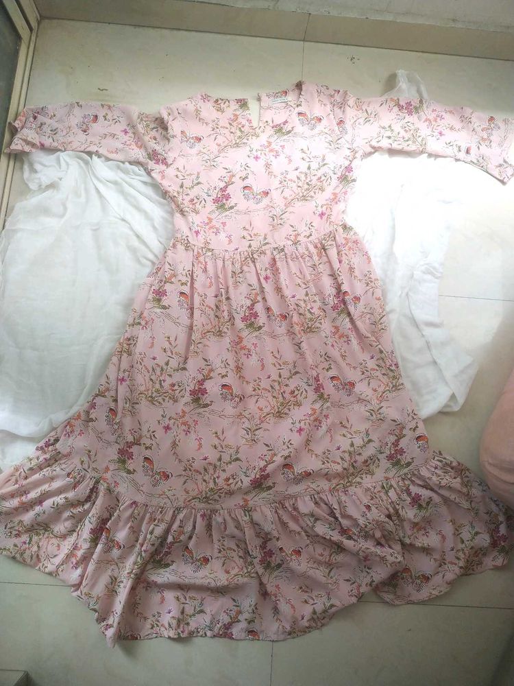 Pink Floral Frock