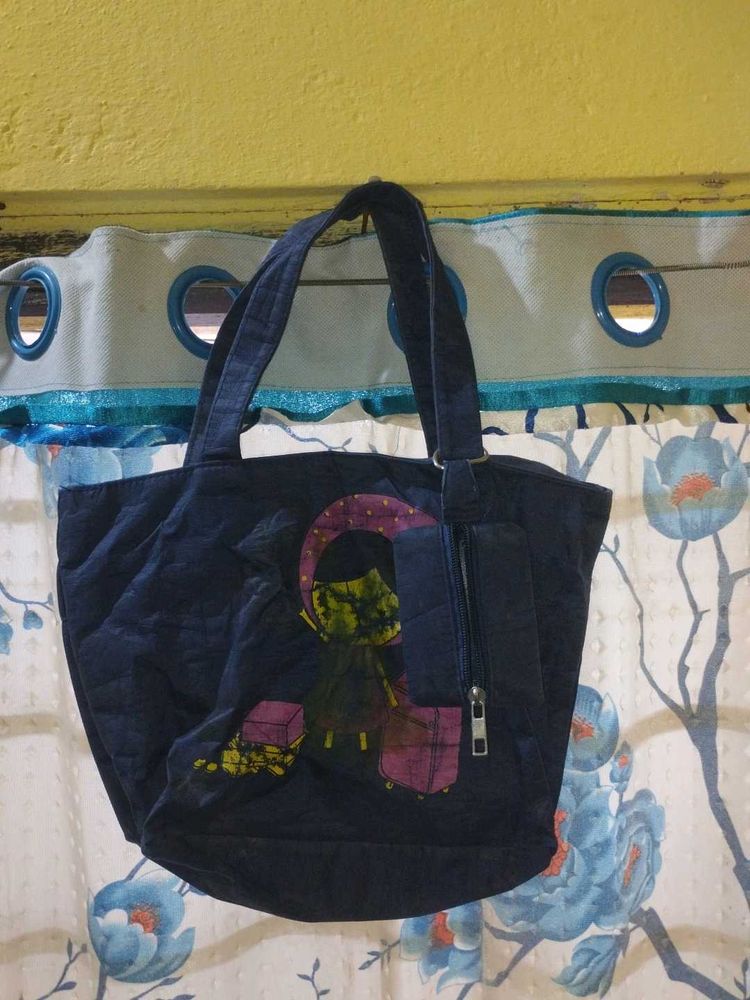 Unique Graphic Print Tote Bag