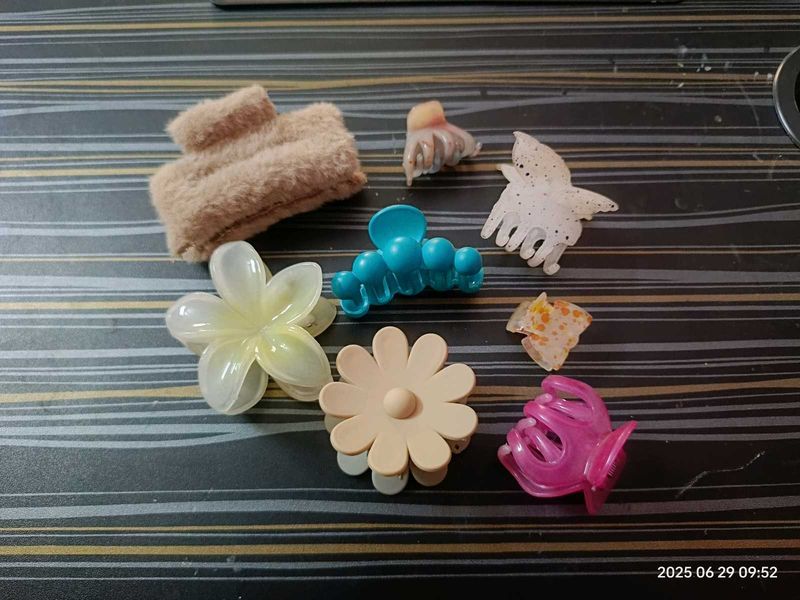 8 Different Style Claw Clips