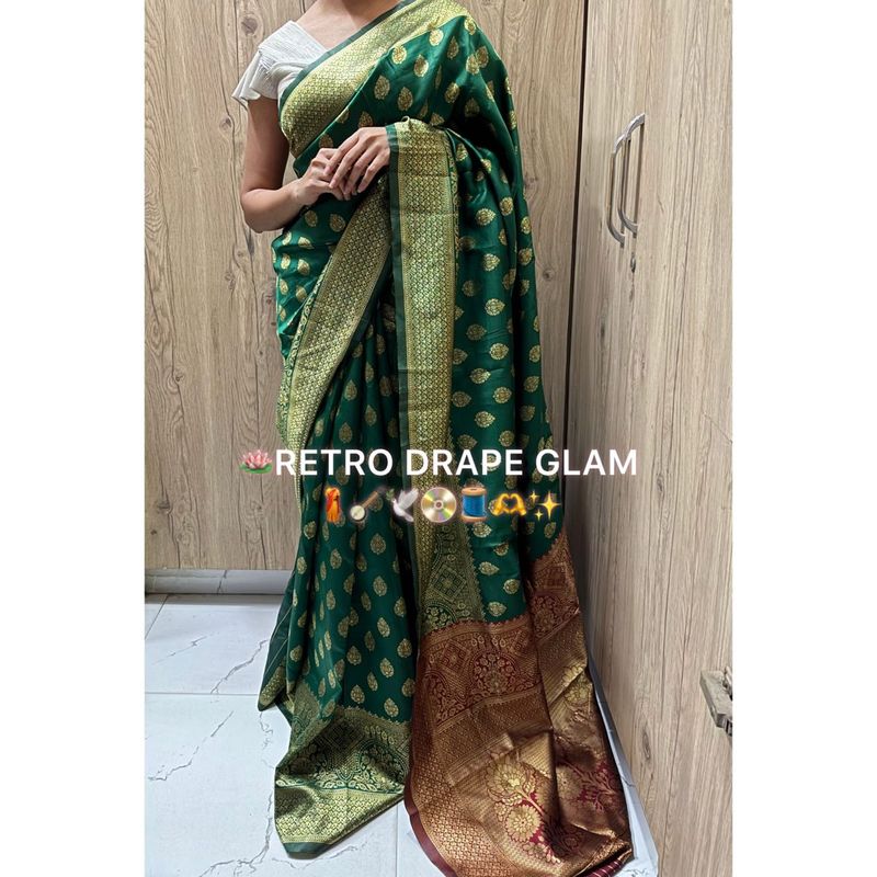 Elegant Green Banarasi Silk Saree