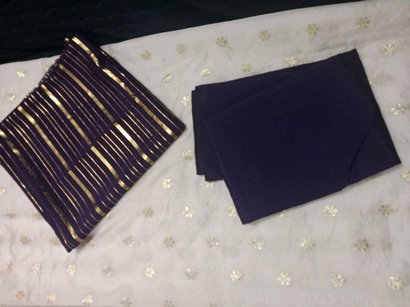 Davani Set Material (Skirt, Top, And Dupatta)