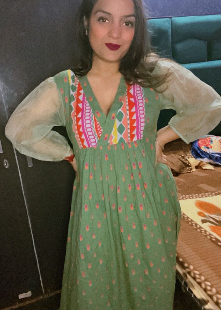 Green Ethnic Dress