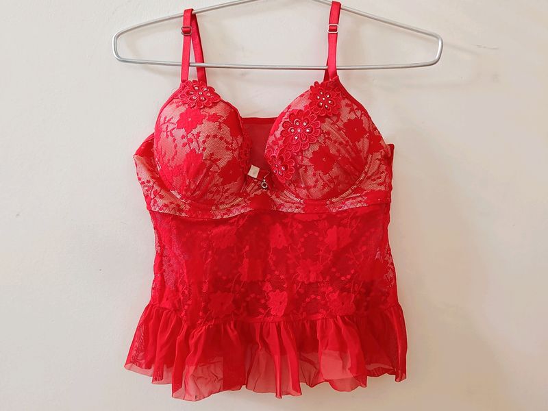 Lace Red Body Suit