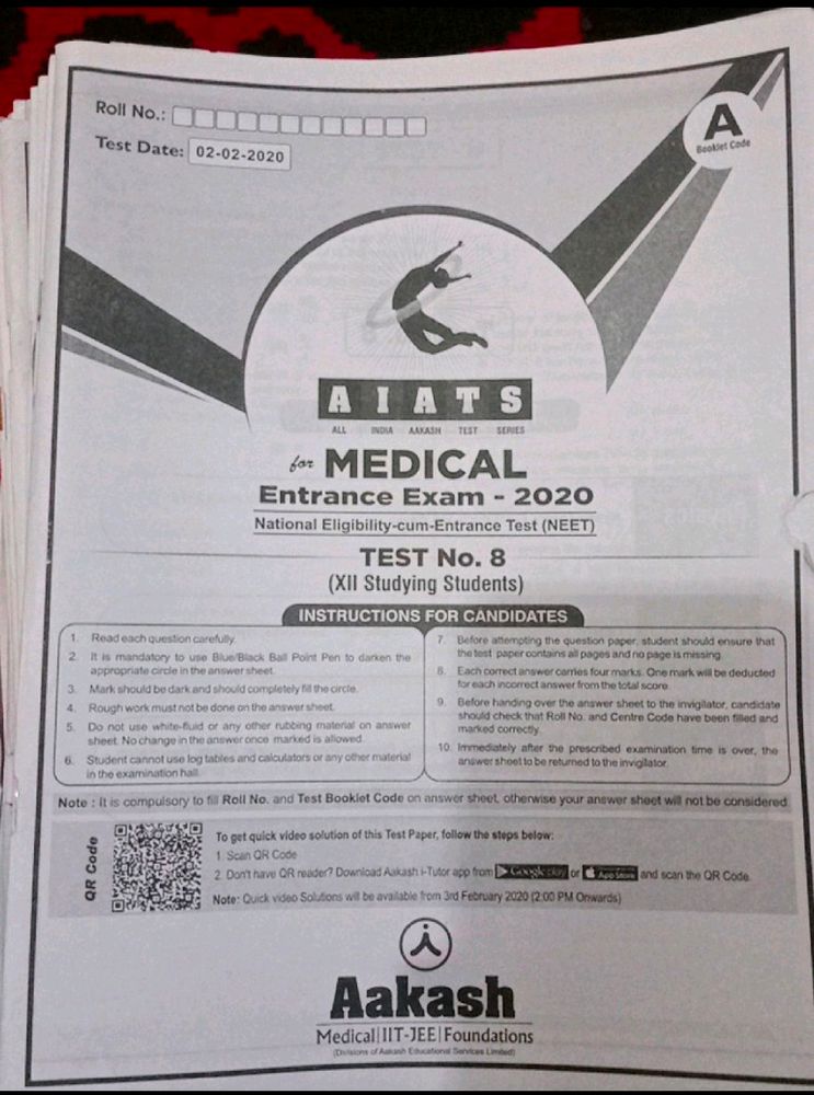 Aakash AIATS NEET Test Series Complete Set