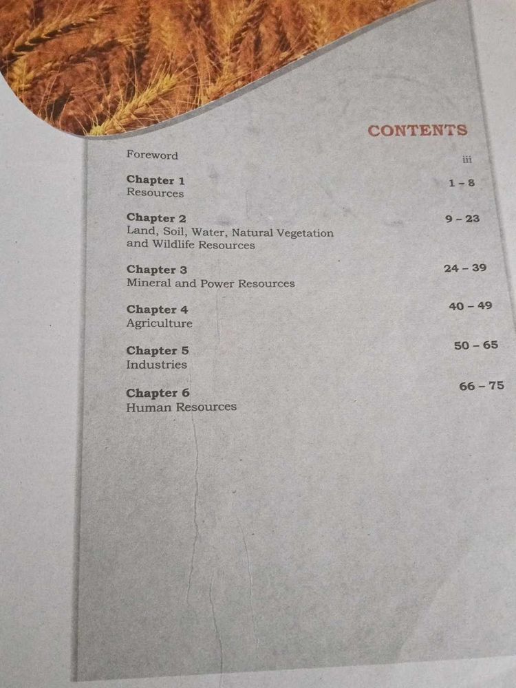 Resources And Development Class 6