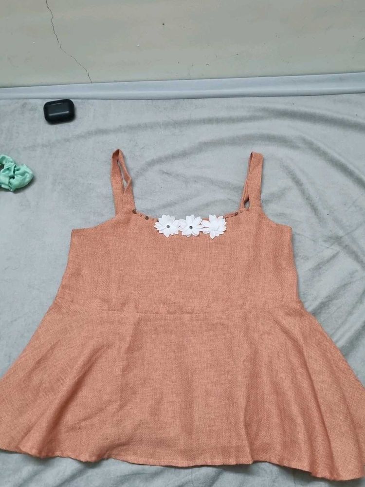 Peach A LINE TOP