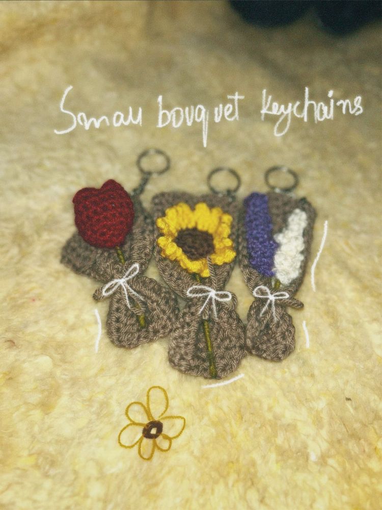 Handmade Bouquet Keychains
