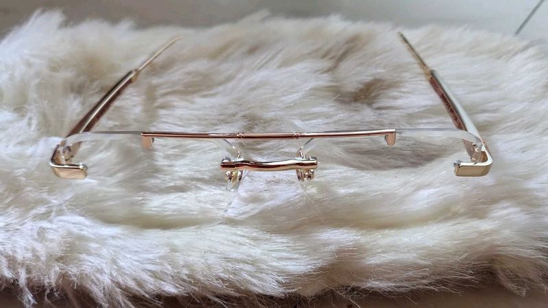 Rose Gold Rimless Glasses