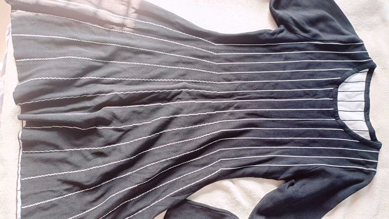 Striped Black Dress