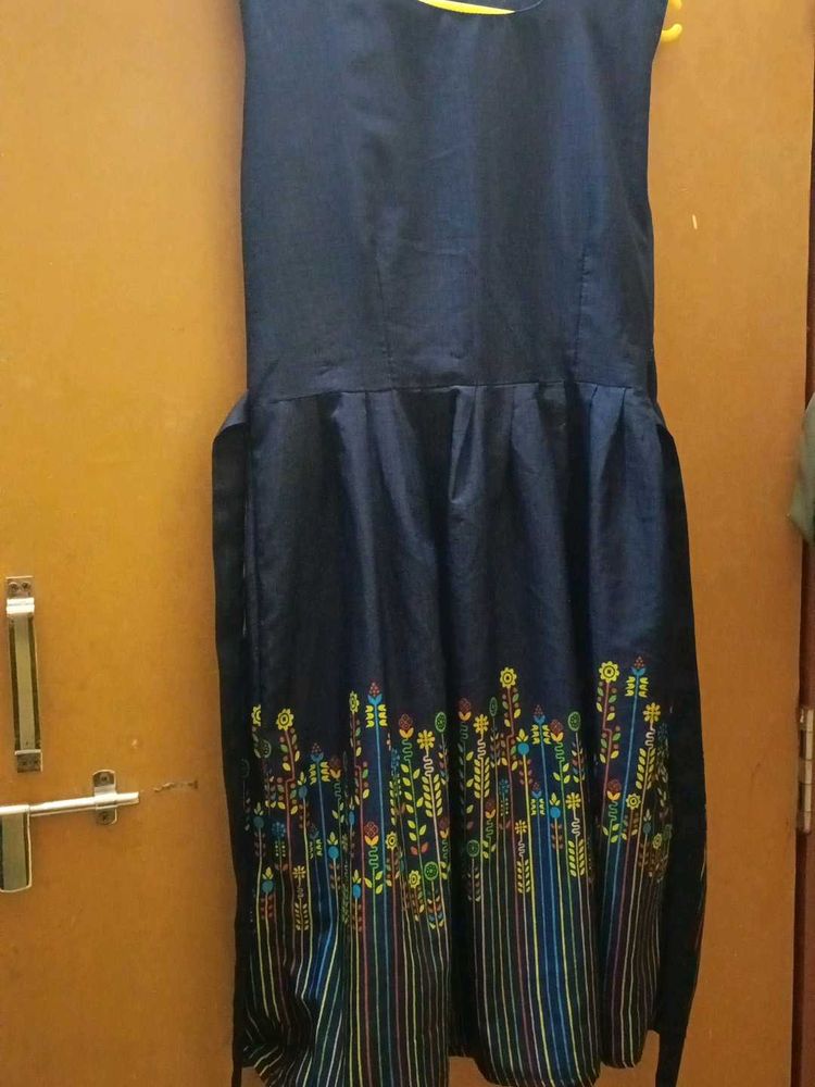 Floral Print Navy Dress