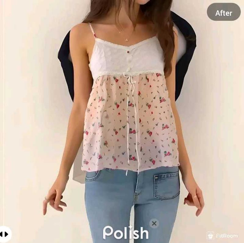 New With Tag Korean Half Laces Top