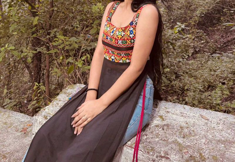 Black Festive Wear Kurta