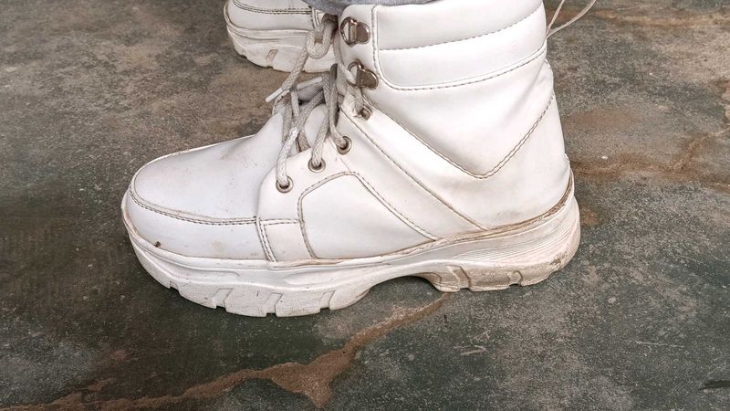White Ankle Boots