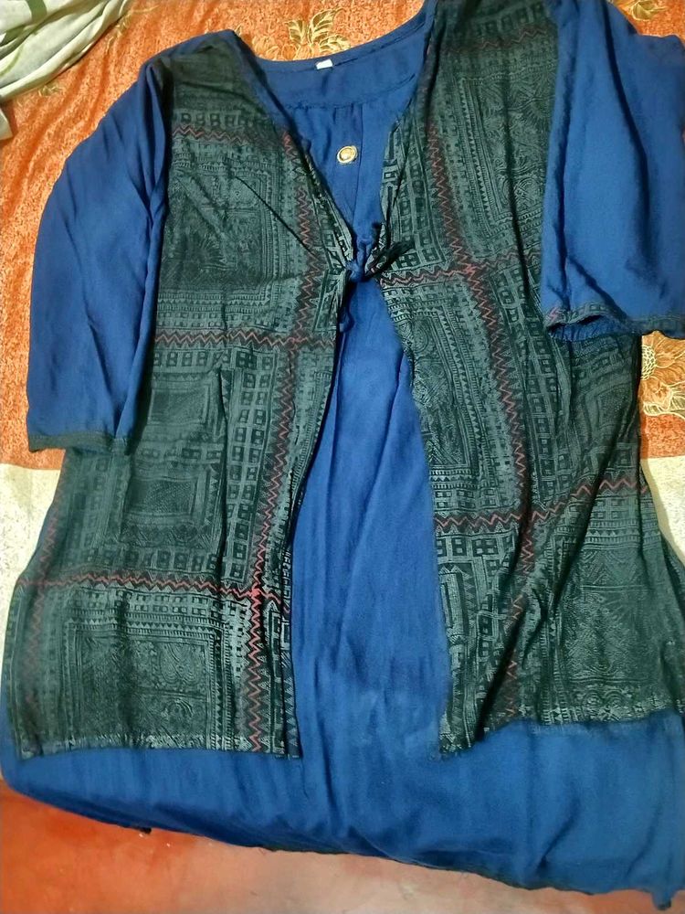 Simple navy blue kurti