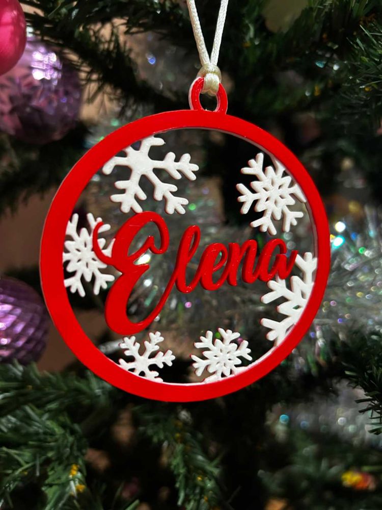 Snowflake Ornament custom name
