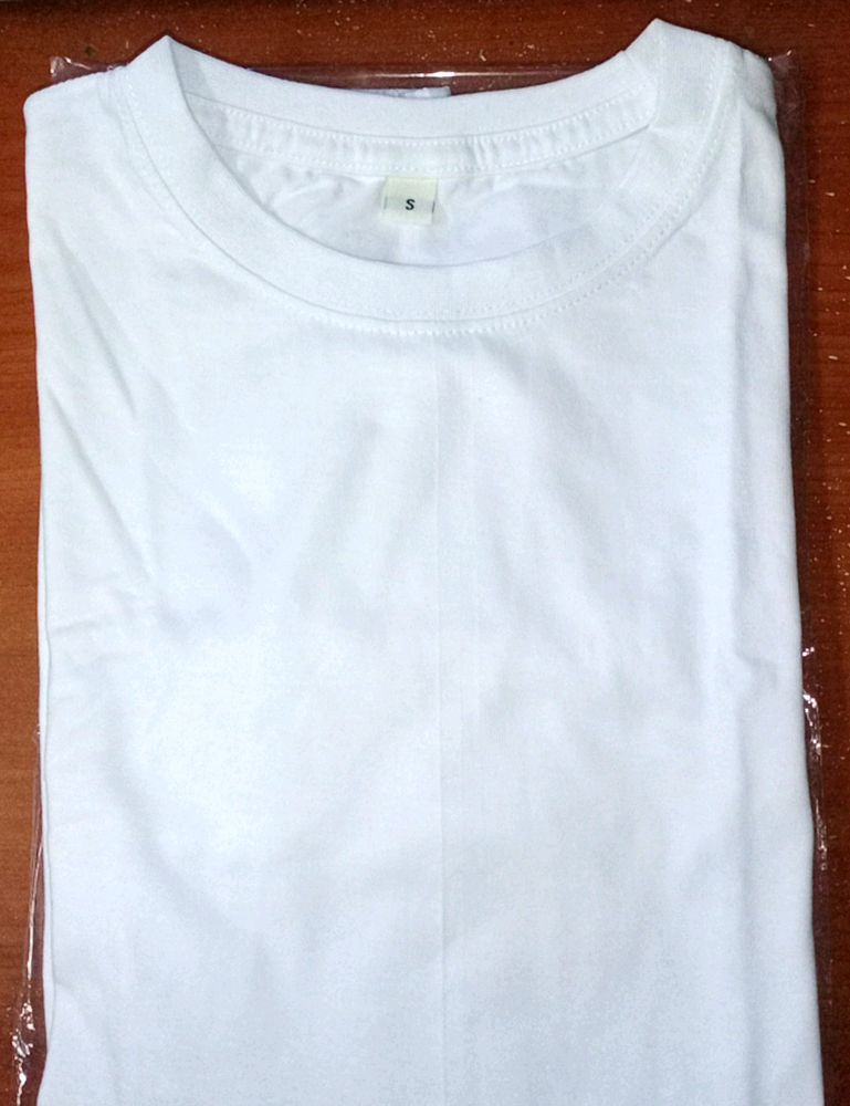 Full Sleeve - Men&#39;s Premium Cotton White T-shirt