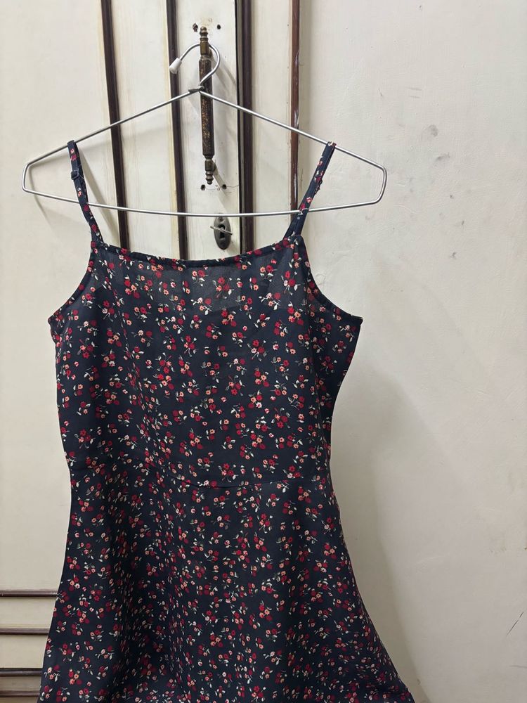 Floral Print Mini Slip Dress
