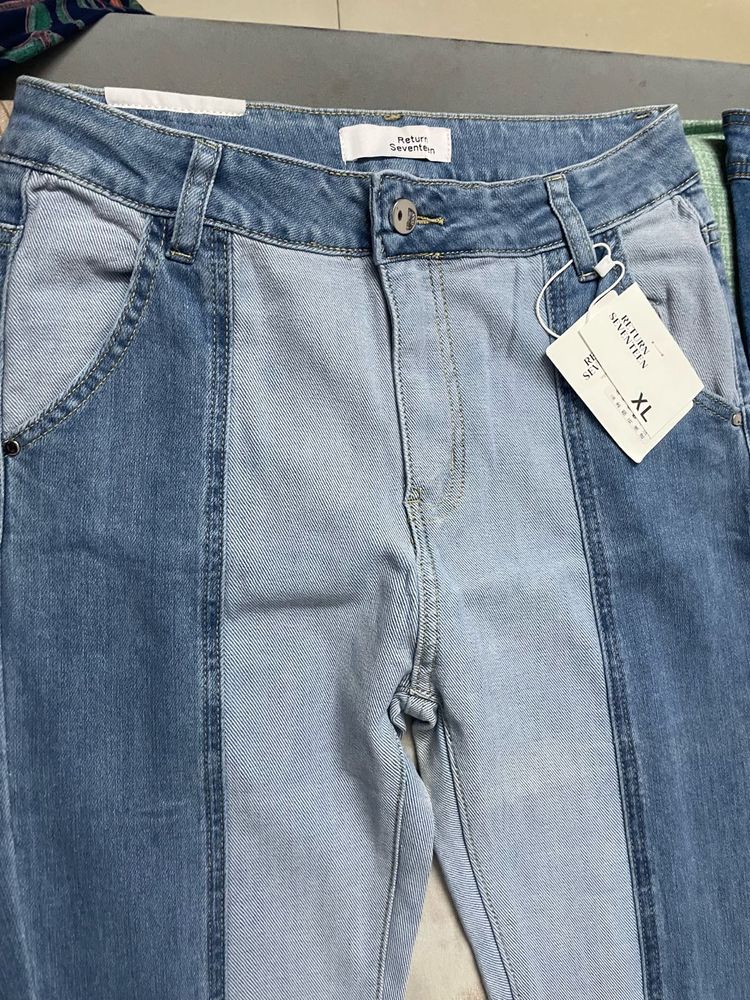 Patchwork Denim Jeans