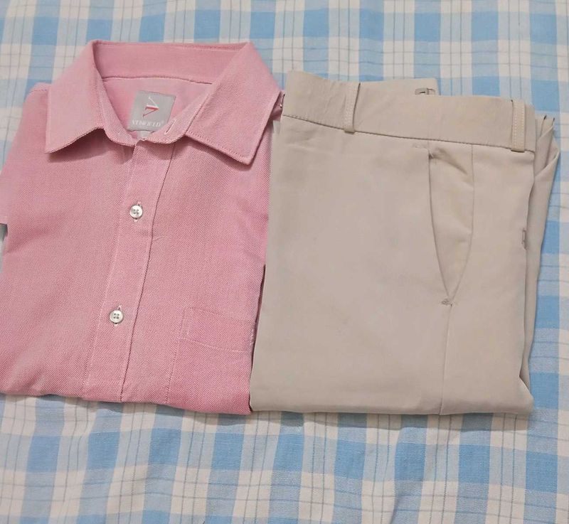 Office Wear! 1 Set Pants And Shirt