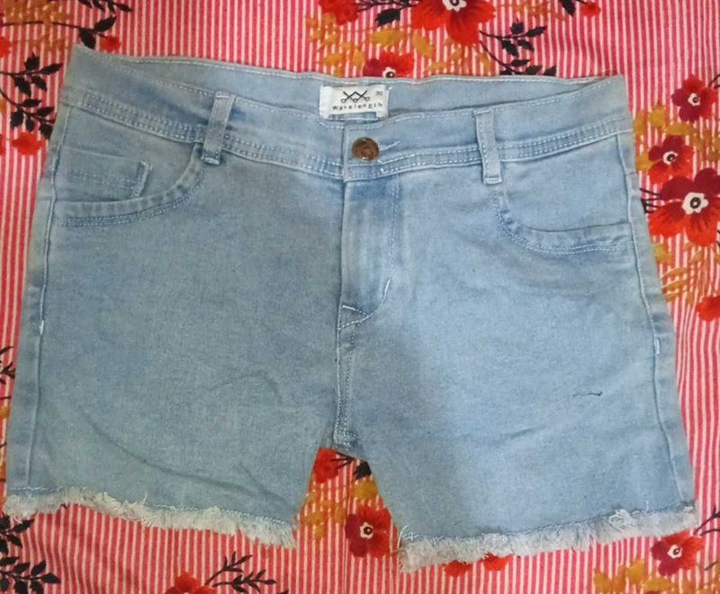 Light Wash Denim Shorts