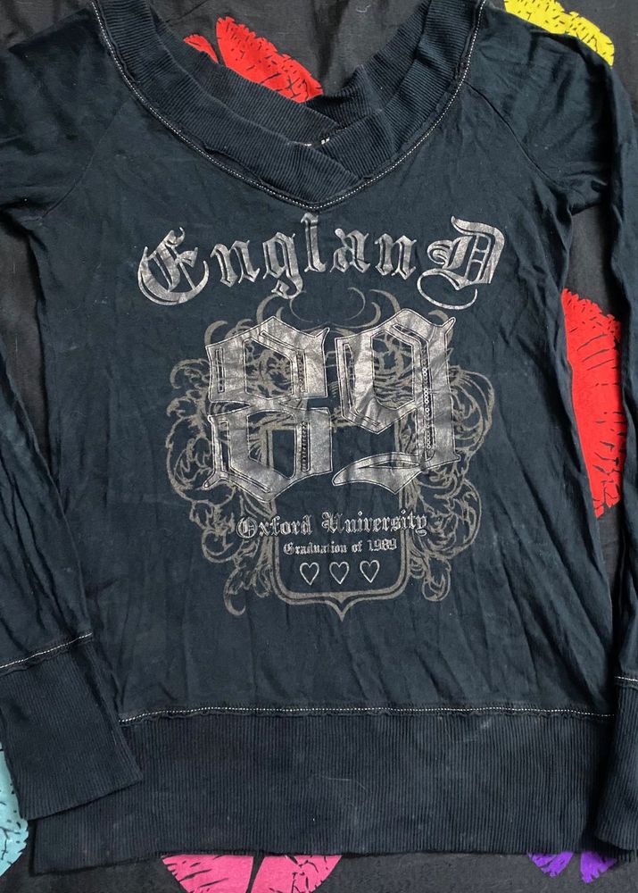 Vintage England Oxford Graphic Top