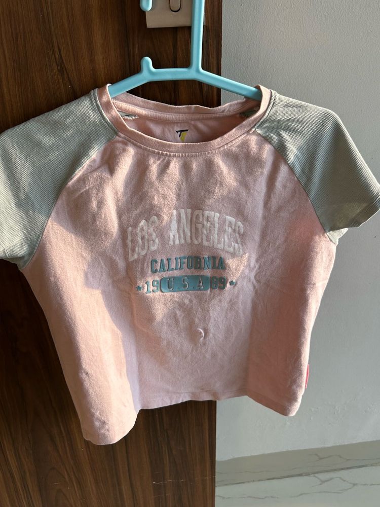 Los Angeles Pink Crop top