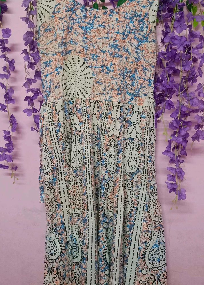 Boho Print Sleeveless Maxi Dress
