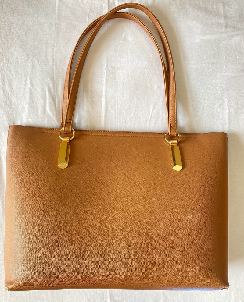 Tech Tote Bag By Colette Hayman- Caramel Color